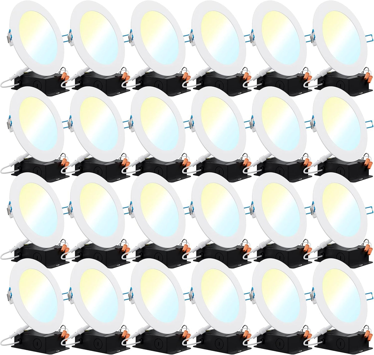 24 Pack 6 Inch Ultra Thin LED Recessed Ceiling Lights A782