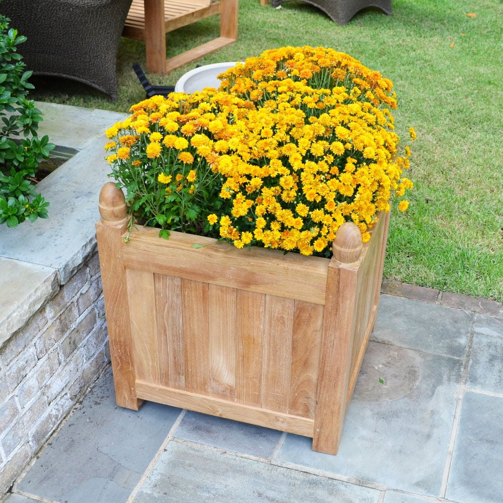 Grade A Teak 25in Square Planter Box O9137
