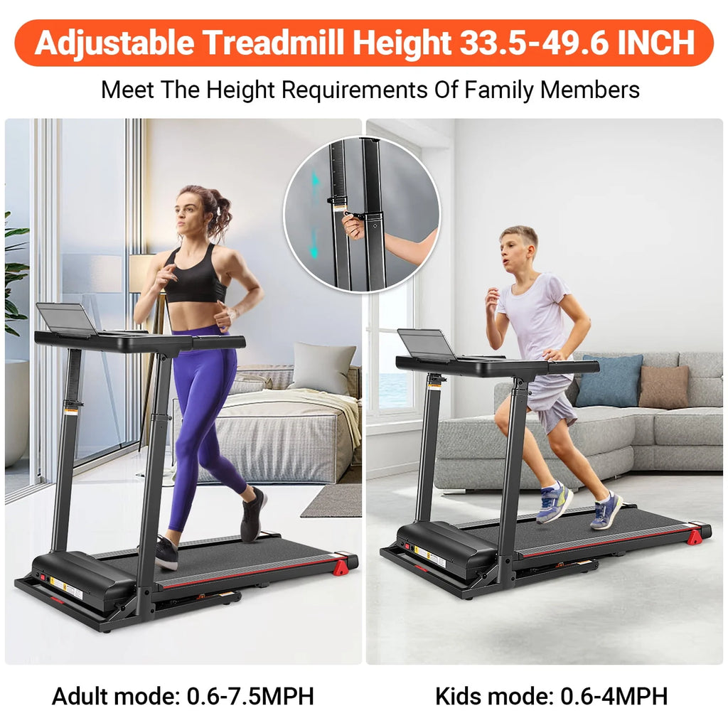 Folding Treadmill with Desk and Incline O81773