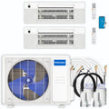 36,000 BTU 2 Zone Ceiling Cassette Ductless Air Conditioner and Heat Pump J130
