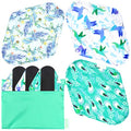 Charcoal Reusable Menstrual Pads 6 Pack with 1 Cloth Mini Wet Bag E509