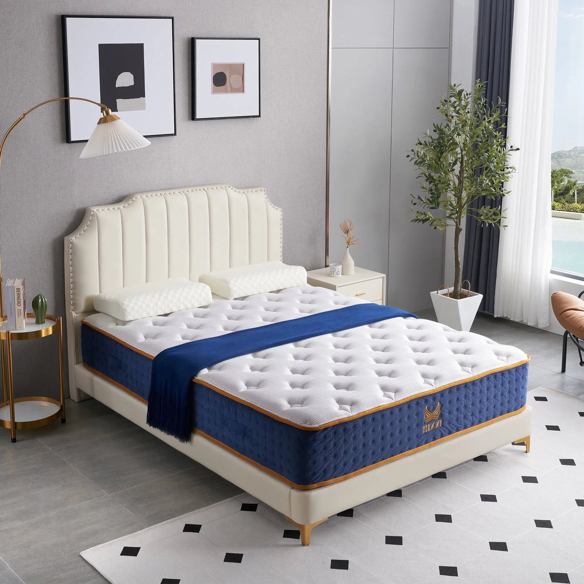 12 Inch Medium-Firm Hybrid Mattress with Cooling Gel Memory Foam F648727