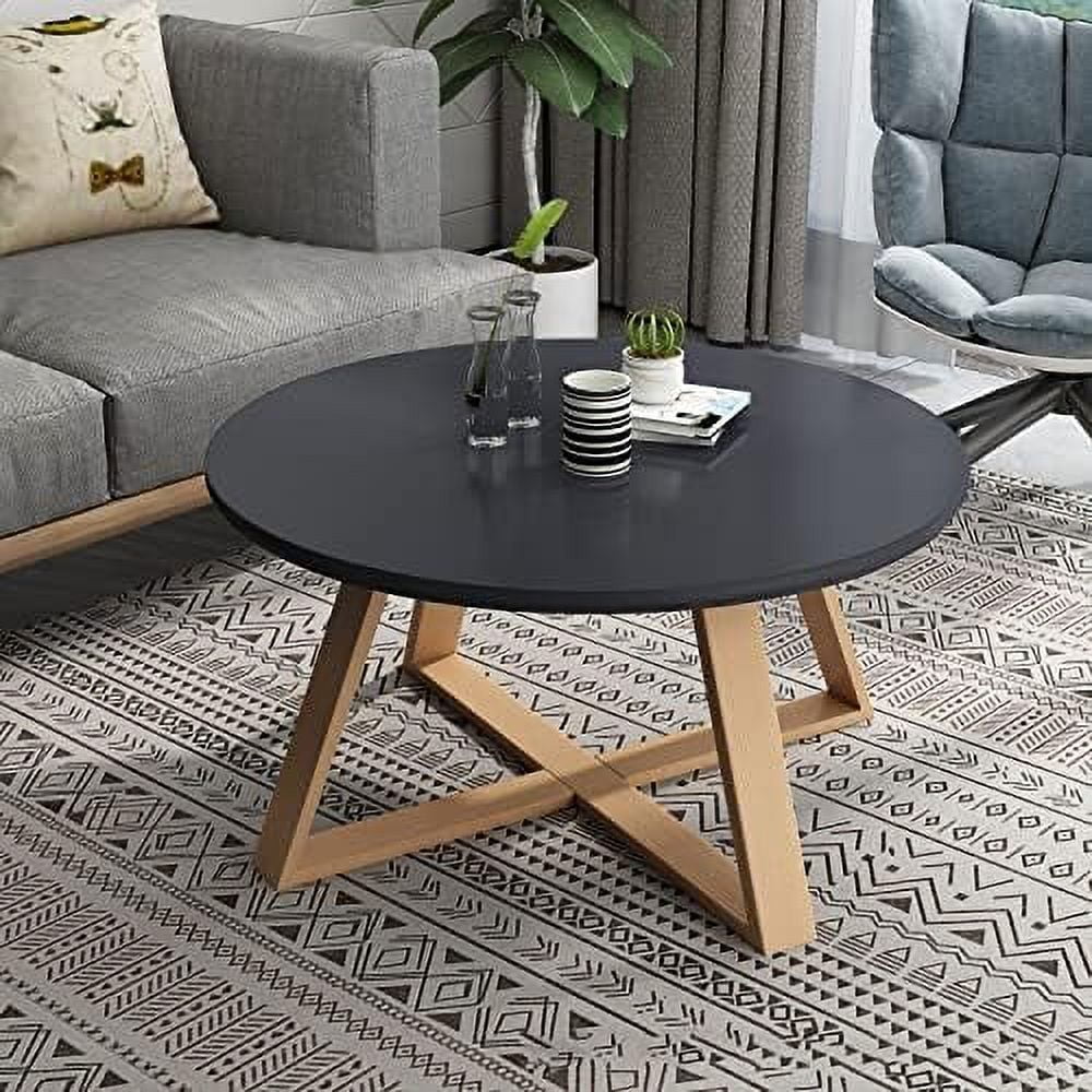 Solid Wood Round Pedestal Side End Table U45699