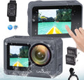 Grey Waterproof Action Camera with Stabilization W456