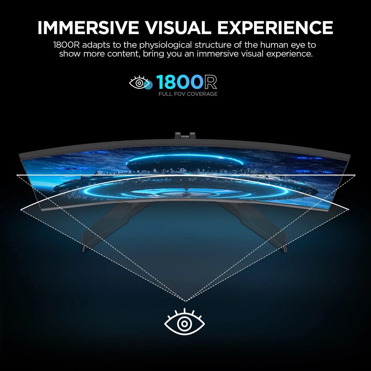 24 inch FHD 1080P VA Gaming Monitor, 165Hz, 1ms S4238