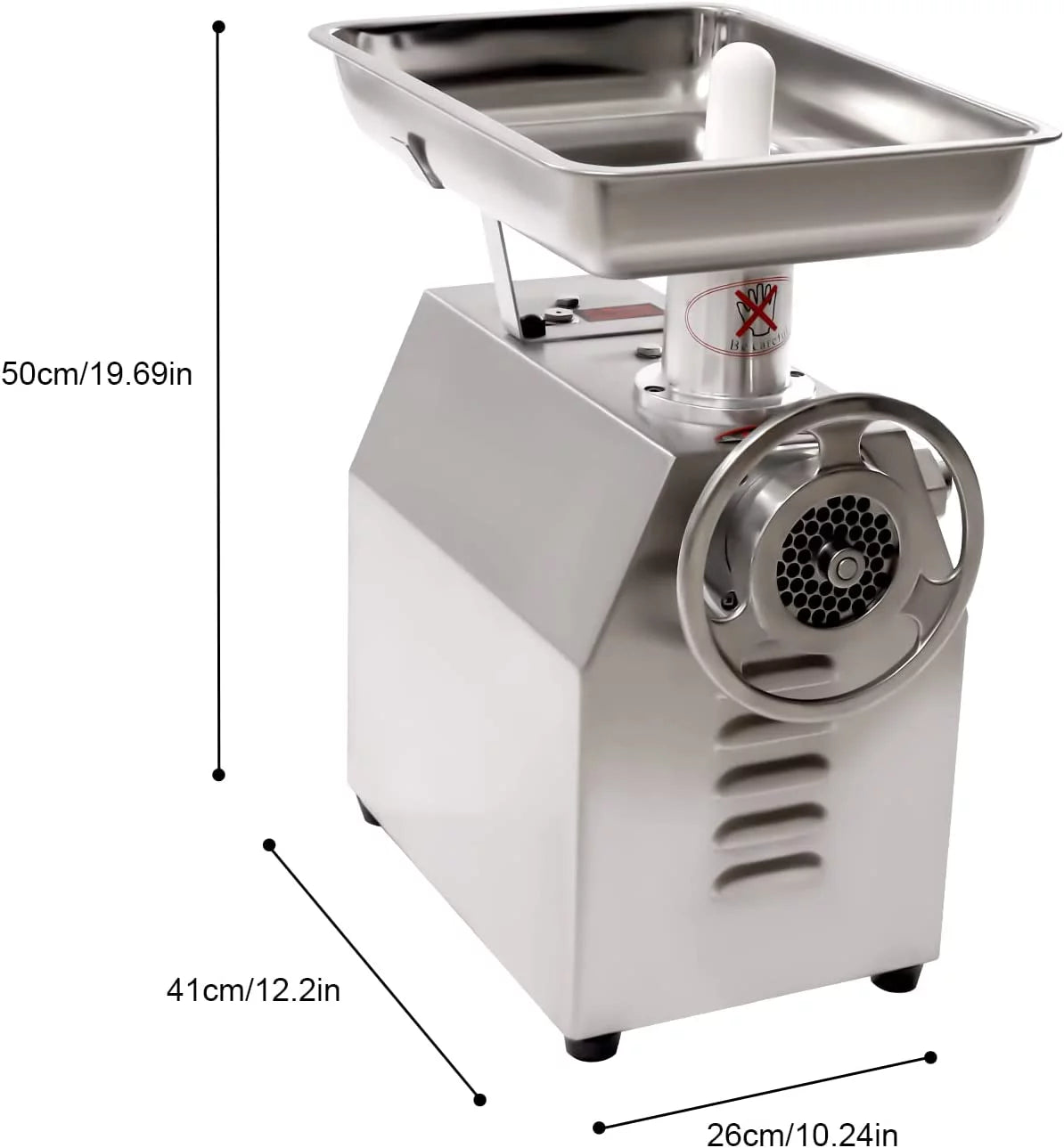 Commercial Electric Meat Grinder Stainless Steel 1100W F65271