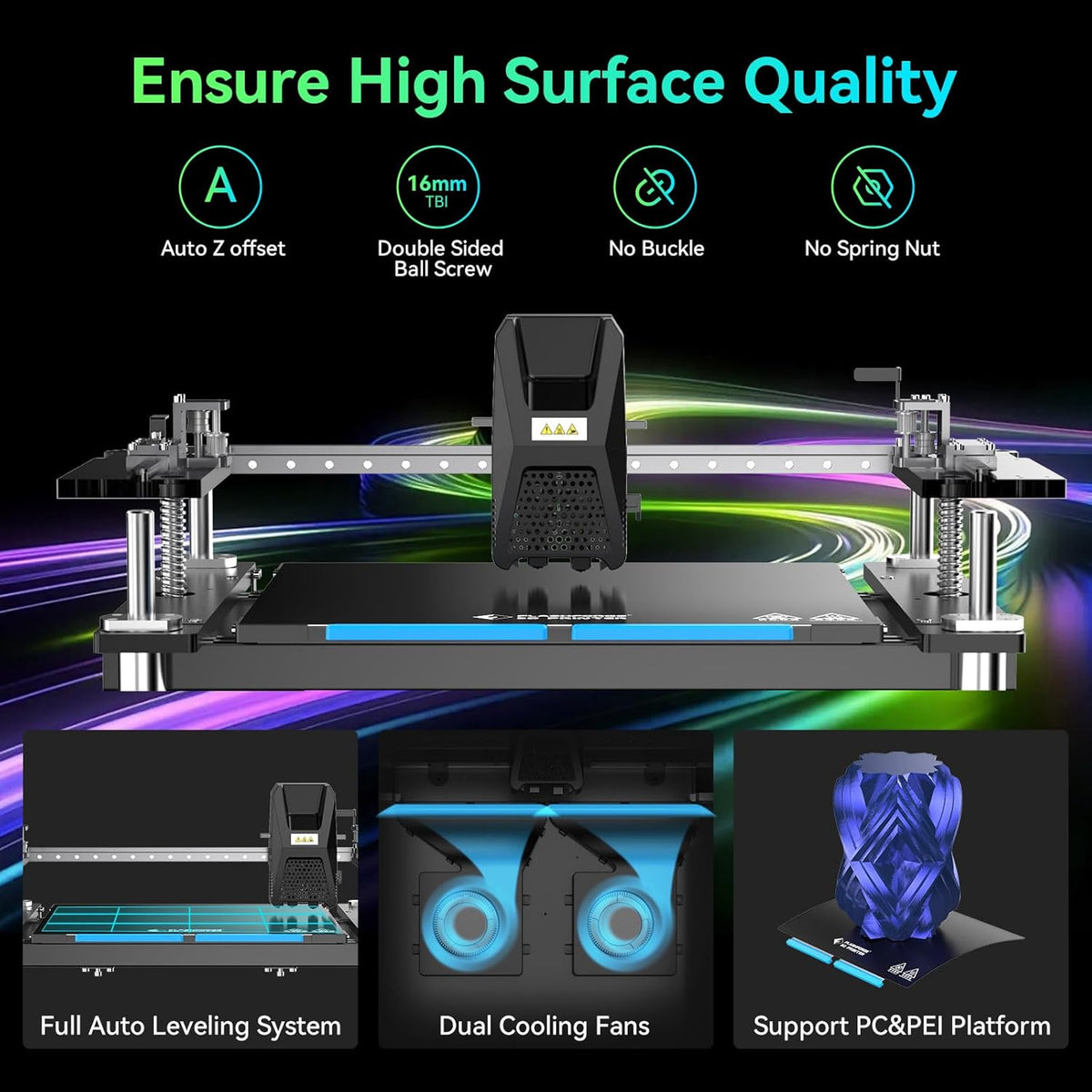 Dual Extruder 3D Printer with 330 * 330 * 600mm Print Size O103082