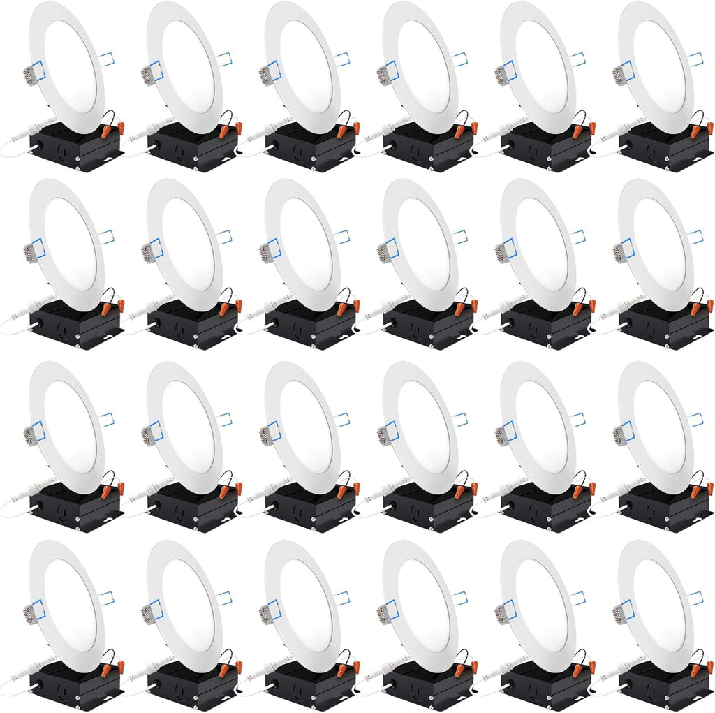 24 Pack 6 Inch Ultra Thin LED Recessed Ceiling Lights A782