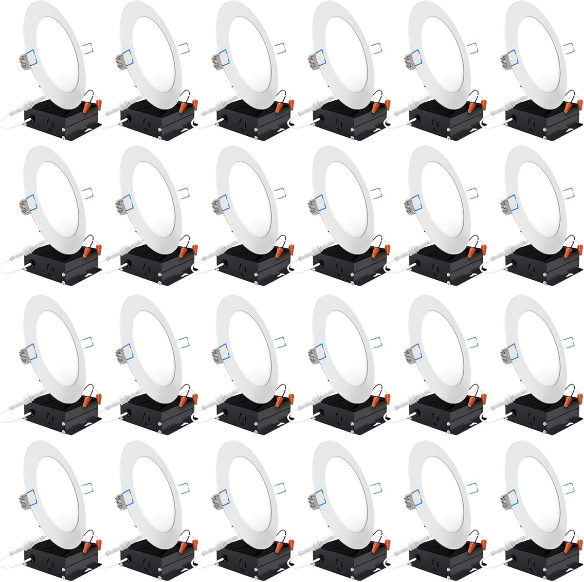 24 Pack 6 Inch Ultra Thin LED Recessed Ceiling Lights A782