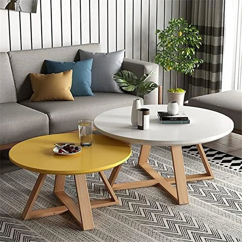 Solid Wood Round Pedestal Side End Table U45699