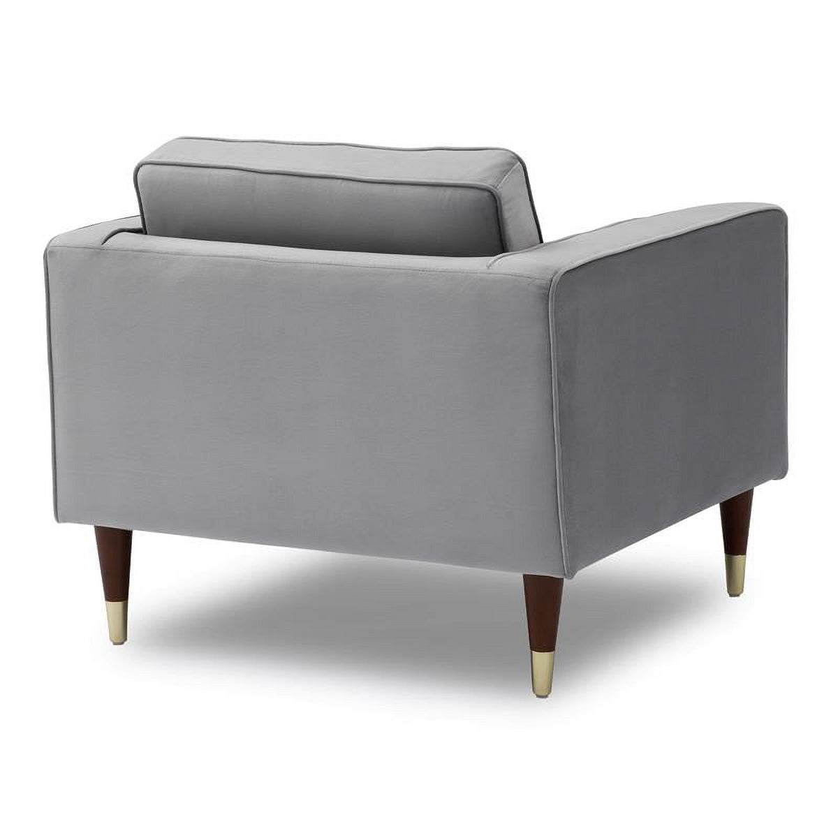 Gray Velvet Upholstered Tufted Club Chair K88963