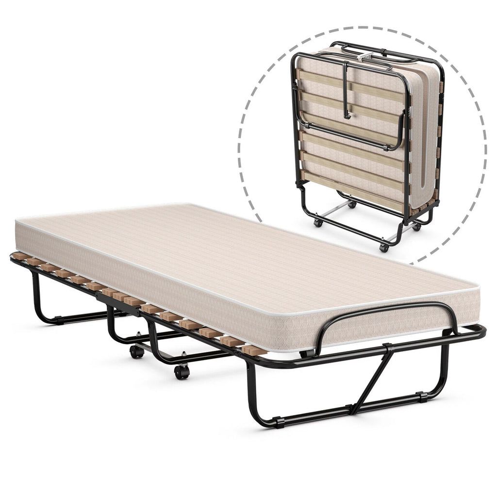 Folding Bed with Memory Foam Mattress C651964