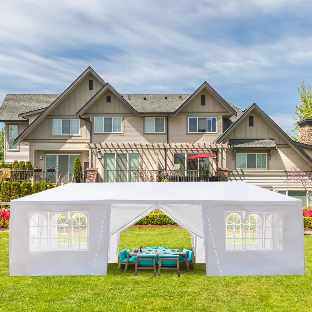 10'x30' Canopy Tent with Removable 5 Sidewall White S5714