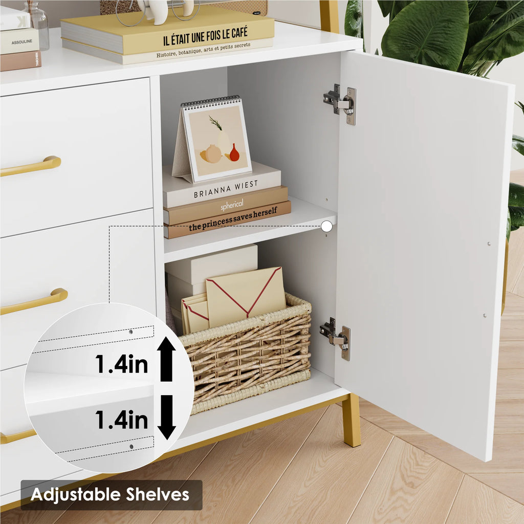 3 Tier Display Storage Shelves with 3 Drawers P3564