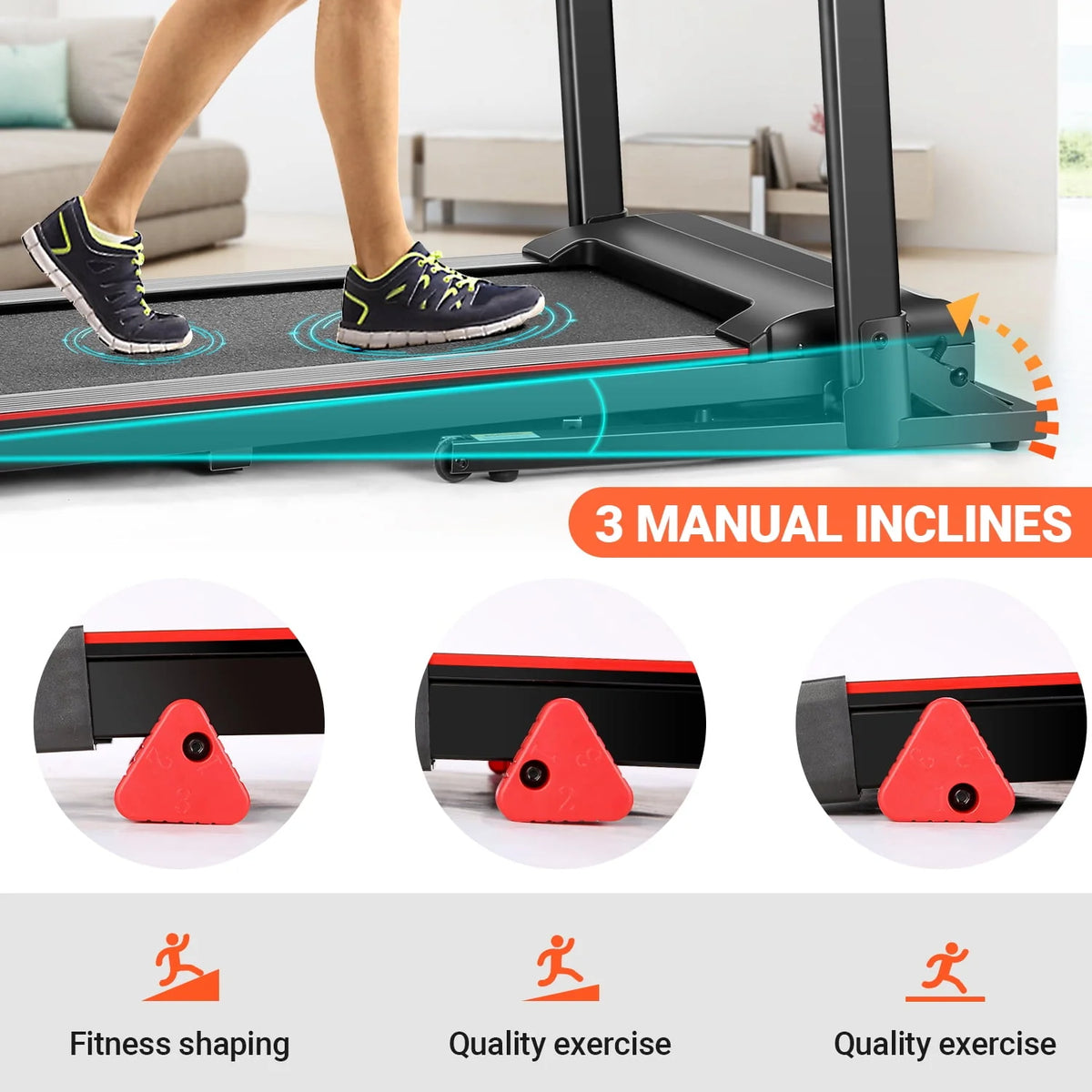 Folding Treadmill with Desk and Incline O81773