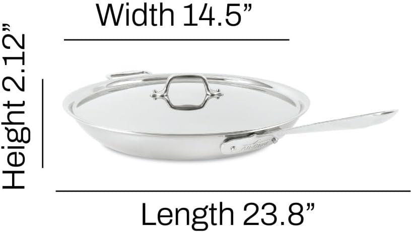 3-Ply Stainless Steel Fry Pan 14 Inch B669