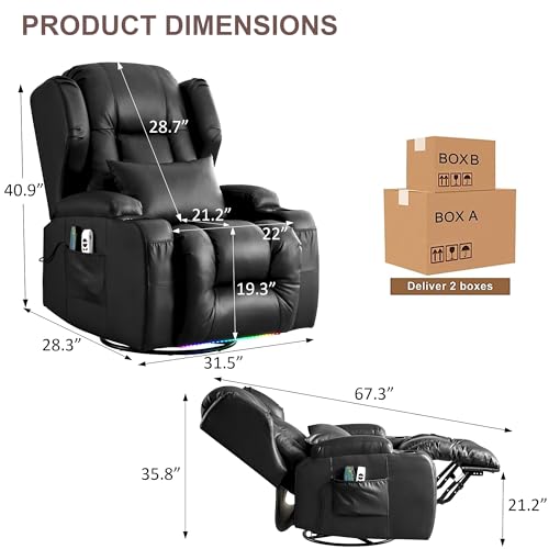 Brown Velvet Power Recliner Sofa with Massage & Heat E3792