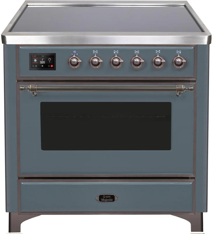 Blue Grey Induction Range with Electric Oven V125