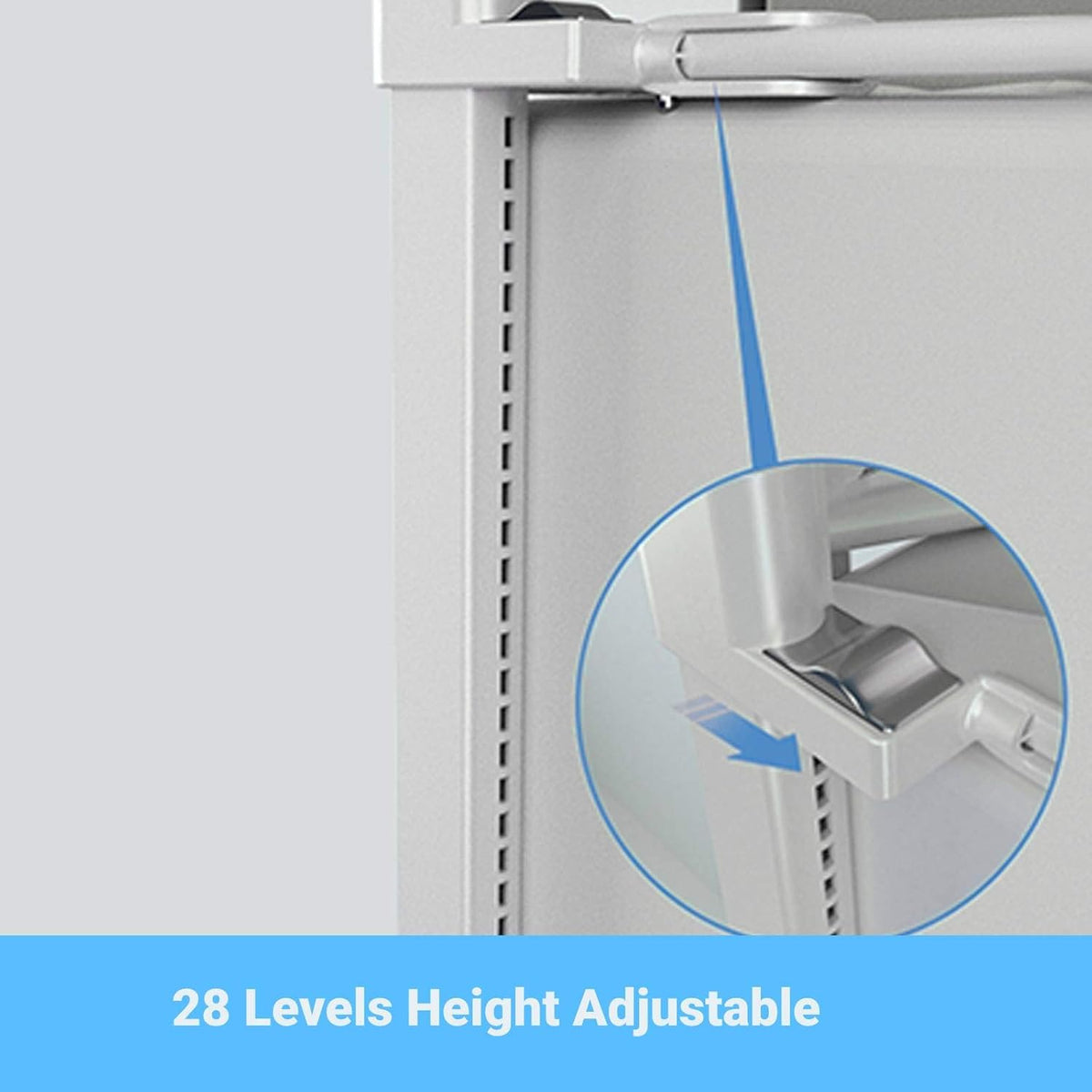 Extra Tall Safety Bed Guard for Kids, Collapsible Double Lock, Fits Queen Size Bed (1 Side) D2178