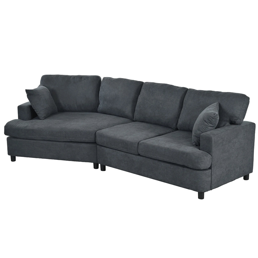 Gray 3 Seat Sofa with Removable Cushions and 2 Pillows J3981