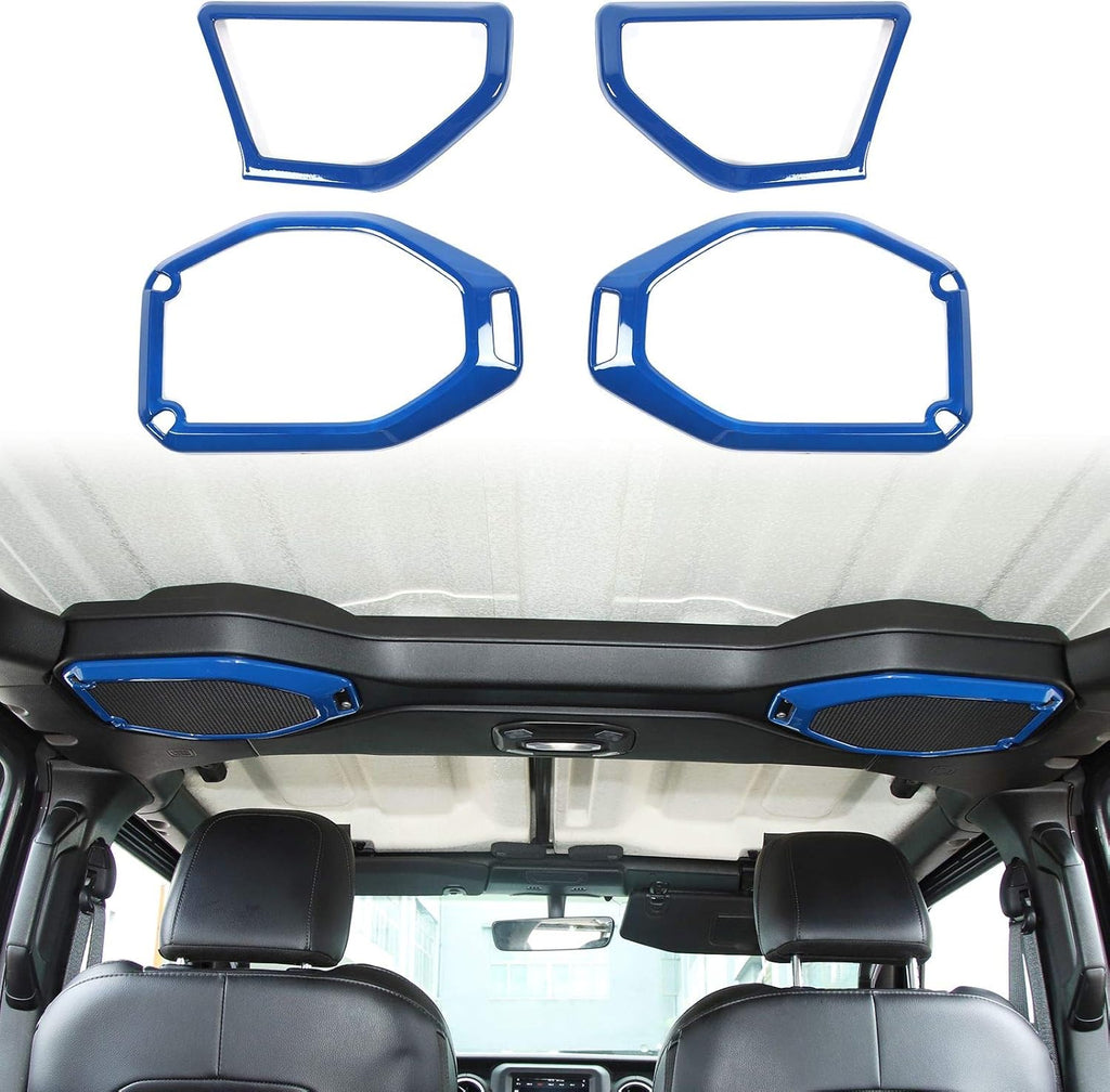 ABS Blue Speaker Audio Trim for Jeep Wrangler JL Gladiator JT F1813