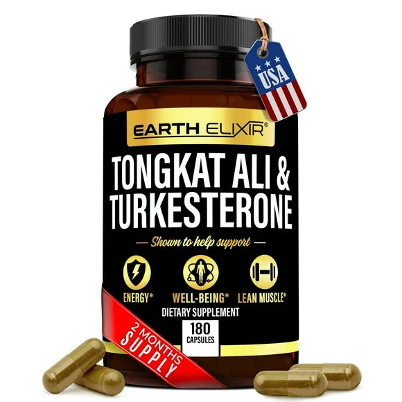 1000mg Turkesterone and 400mg Tongkat Ali 180 Capsules Supplement J37020