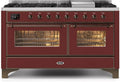 Burgundy Dual Fuel Propane Gas Range Z632