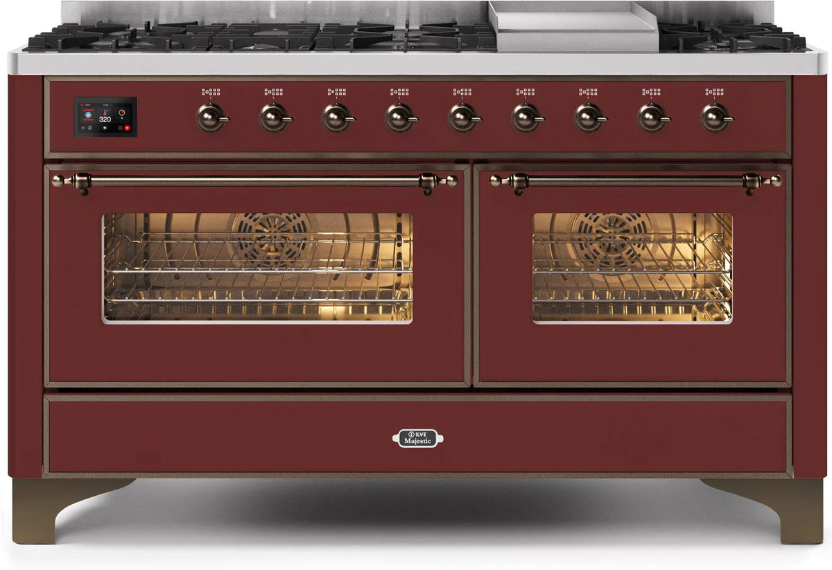 Burgundy Dual Fuel Propane Gas Range Z632