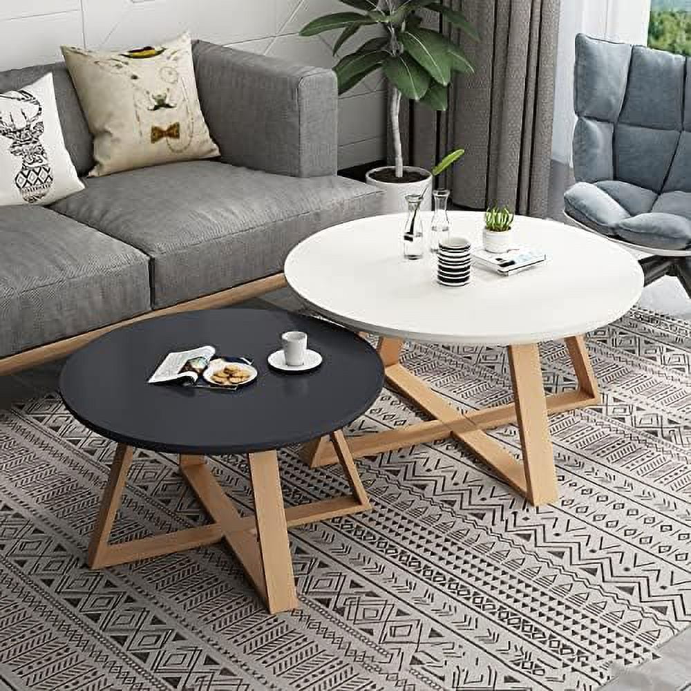Solid Wood Round Pedestal Side End Table U45699