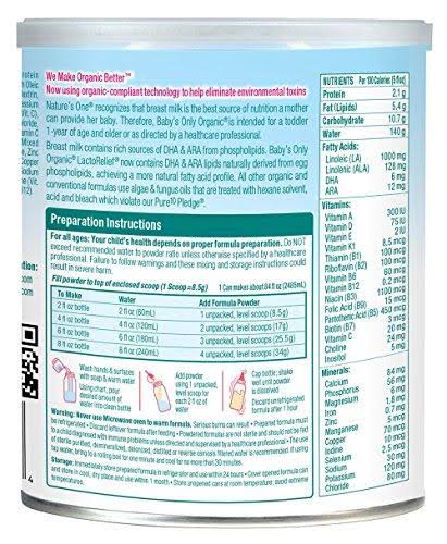 12.7oz 6 Pack Organic Toddler Formula Z2355