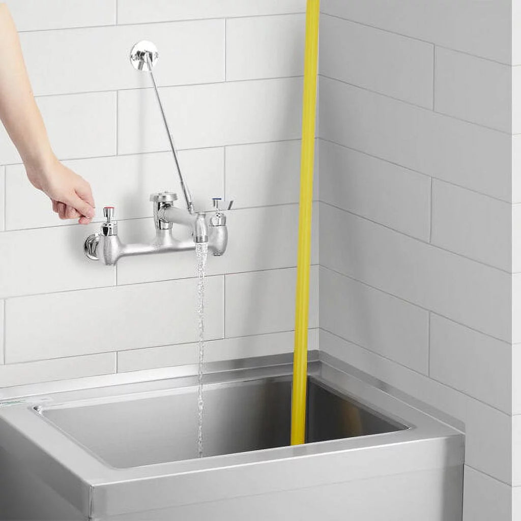 Wall-Mounted Mop Sink Faucet with 8" Centers C340253