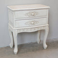 White 2-Drawer End Table E98784