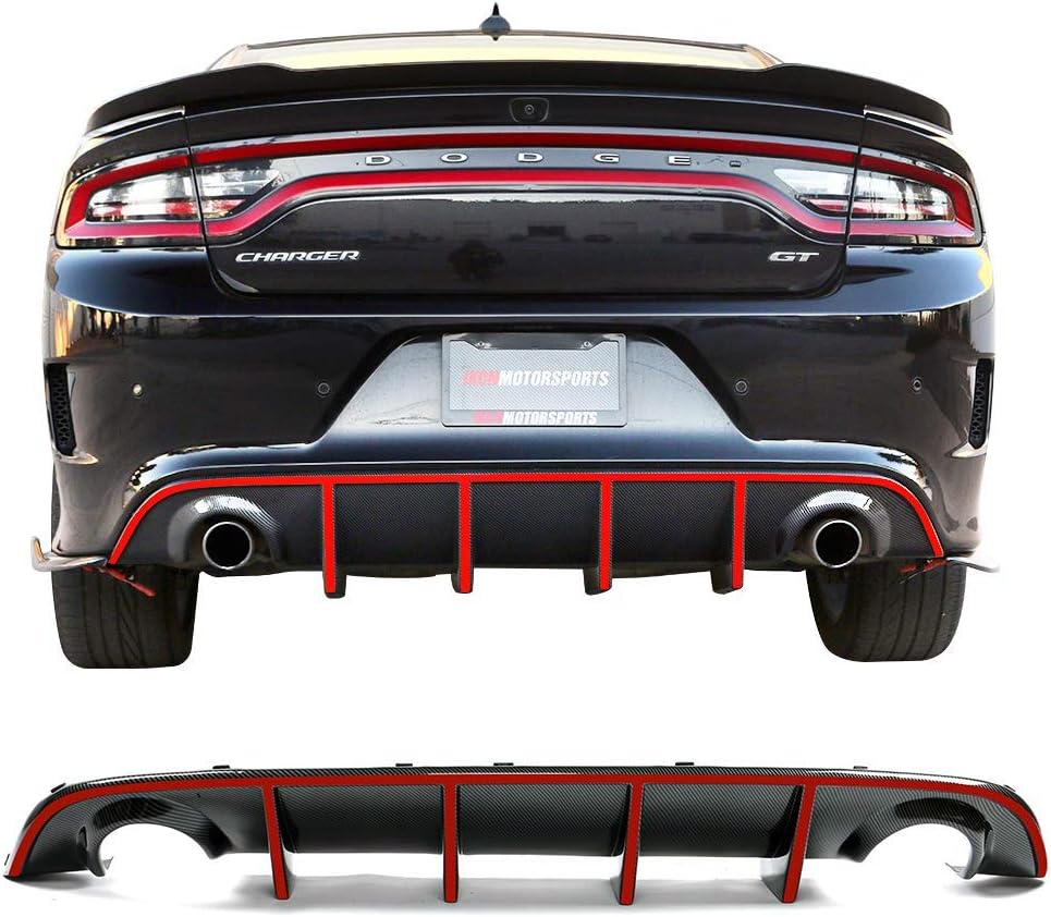 Rear Diffuser with Red Reflective Tape I42520