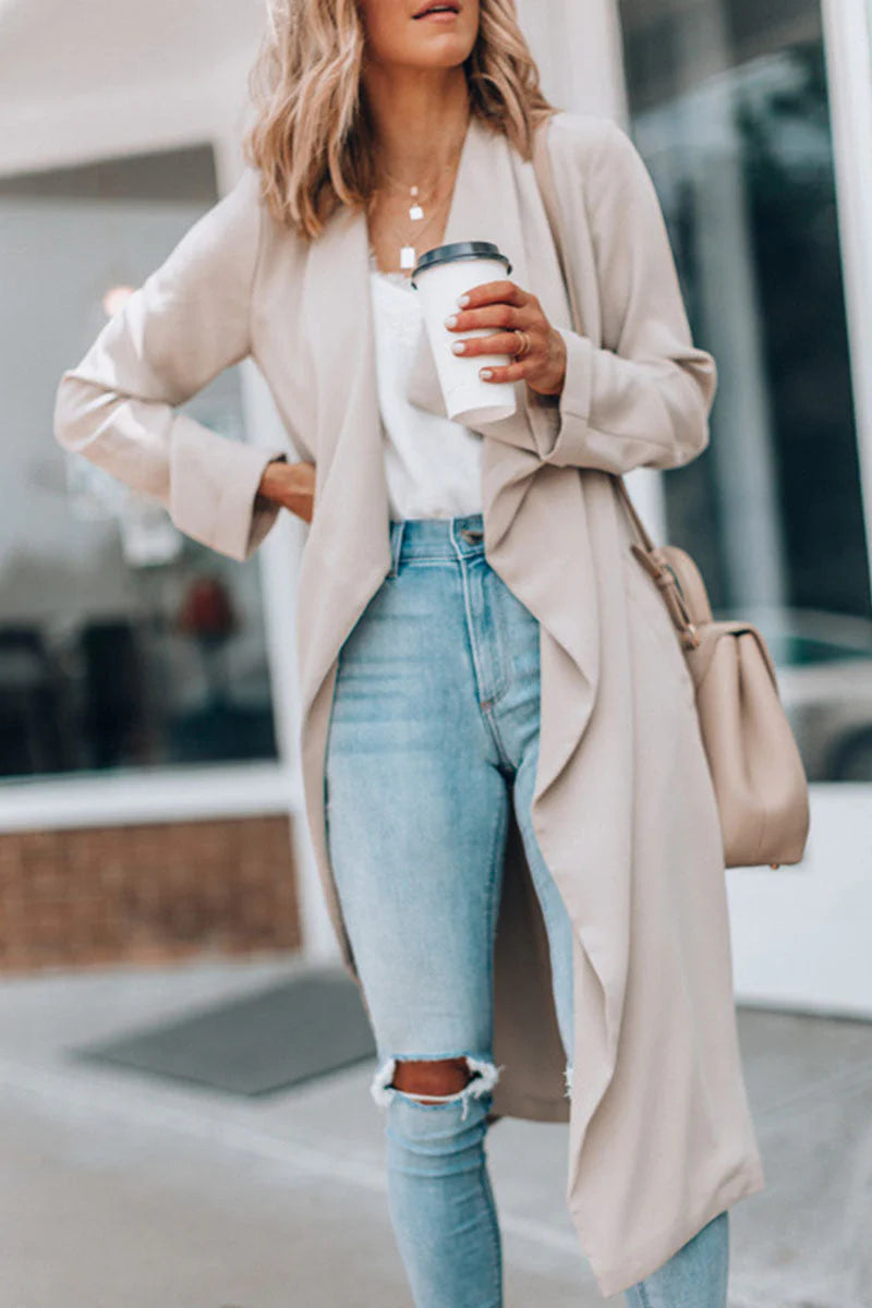 Casual Solid Outerwear Z383