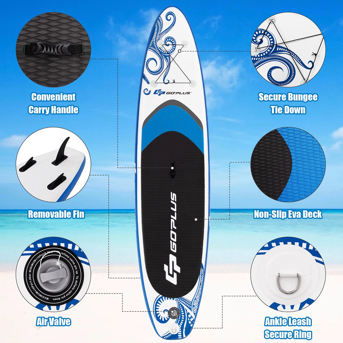 10.5' Inflatable Stand Up Paddle Board F354