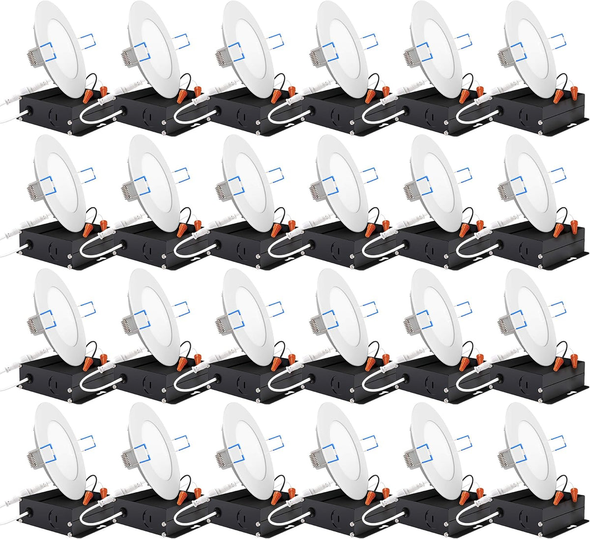 24 Pack 6 Inch Ultra Thin LED Recessed Ceiling Lights A782