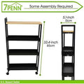 Slim 4 Tier Narrow Storage Cart With Wheels T49560