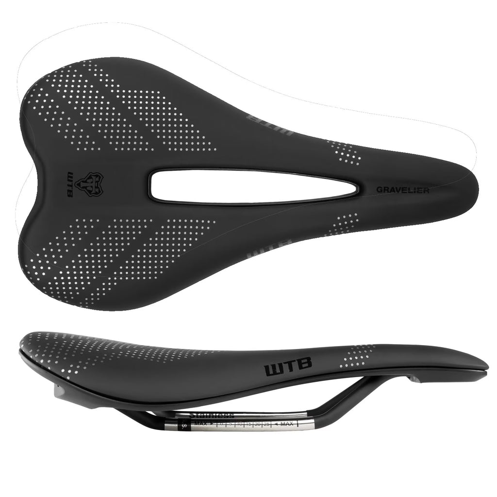 Black Stainless Gravelier Saddle S106
