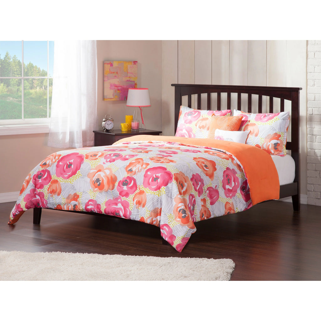 King Platform Bed with Open Foot Board in Espresso I4580