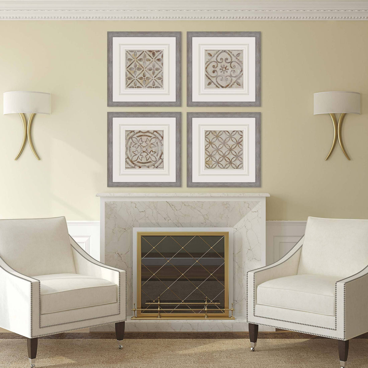 Set of 4 Moroccan Tiles C6661