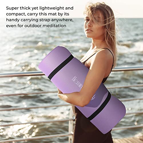 Extra Thick Yoga Mat with Strap, 72x23 in Non-slip Exercise Mat, 1/2 Inch X4215