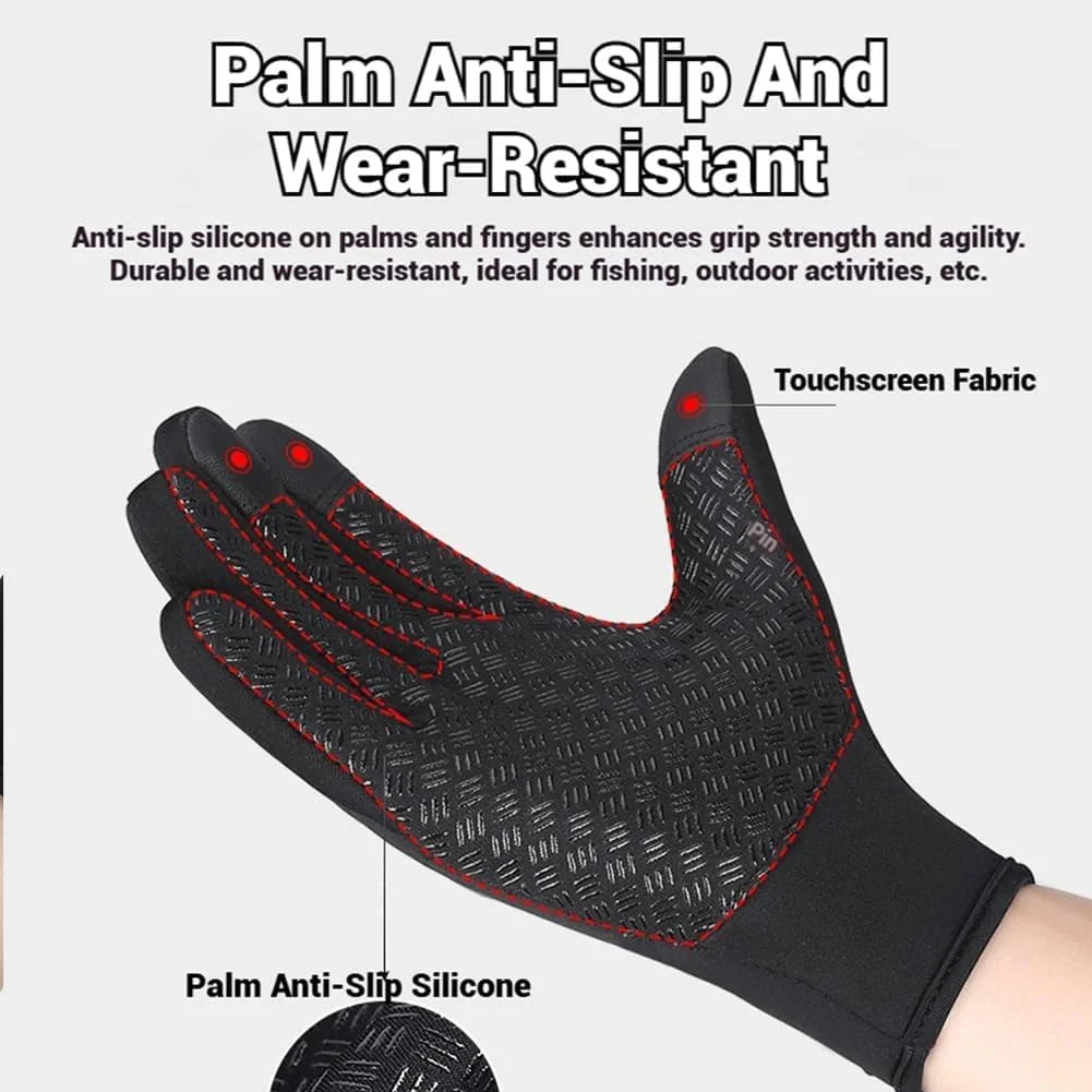 Waterproof Windproof Thermal Touchscreen Gloves with Non-Slip Grip H717