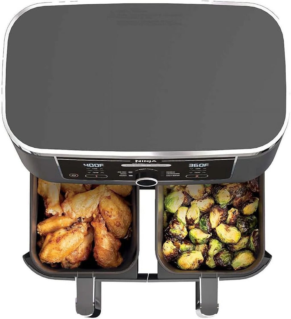 Open Box 10qt XL 2 Basket Air Fryer Grey E758