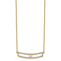 14kt Yellow Gold Polished Diamond Necklace 15.75 inch K72306
