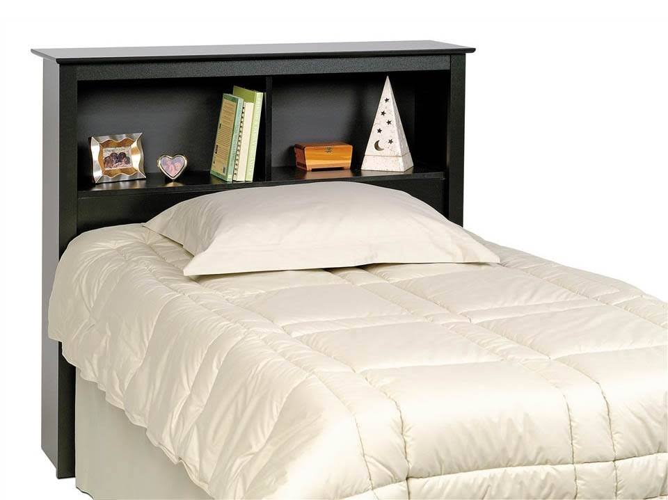 Black Twin Bookcase Headboard U36991