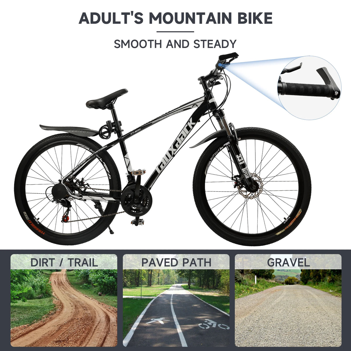 Full Suspension 21 Speed 27.5 inch Dual Disc Brake Mountain Bike I46256