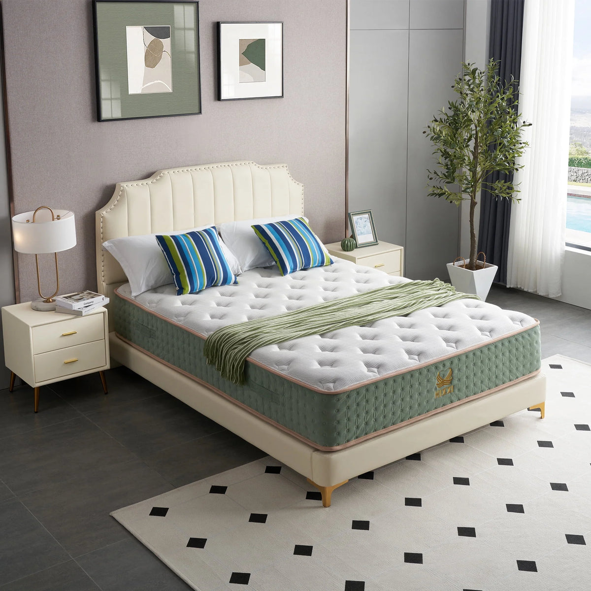 12 Inch Medium-Firm Hybrid Mattress with Cooling Gel Memory Foam F648727