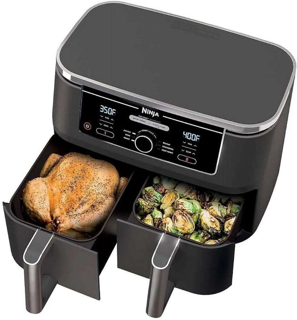 Open Box 10qt XL 2 Basket Air Fryer Grey E758