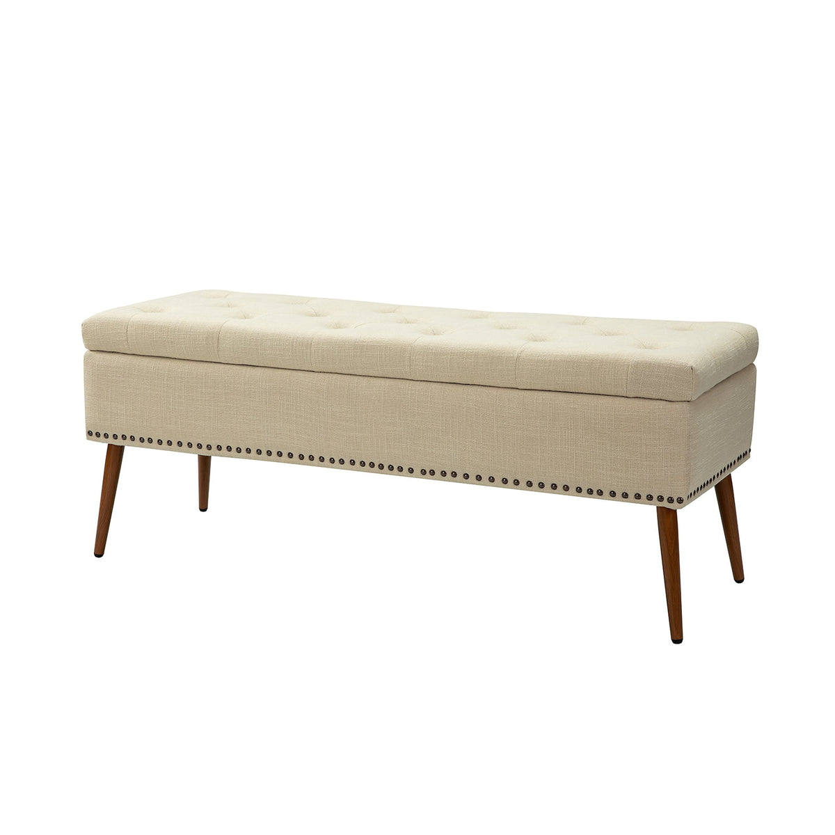 47" Upholstered Storage Bench Ottoman B835