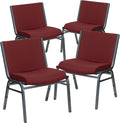 Burgundy Fabric Stack Chair M8899